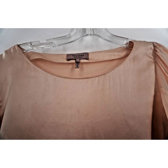 Lafayette 148 Women Shell Flower Silk Blouse NWT Peach Blush Pink Top Size S NWT - Picture 3 of 11
